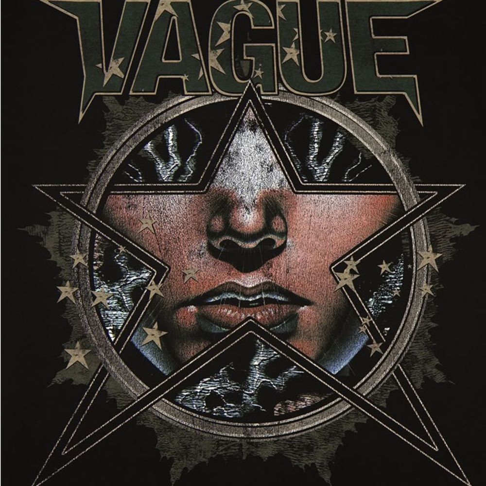 Vague studio poser‎ black tee size Large NWT in packaging